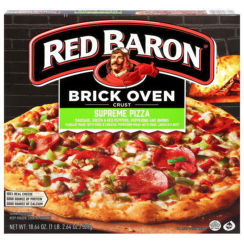 Red Baron Pizza, Supreme, Brick Oven Crust