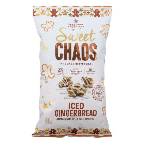 Sweet Chaos Kettle Corn, Handmade, Iced Gingerbread