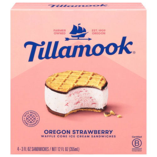 Tillamook Ice Cream Sandwiches, Oregon Strawberry