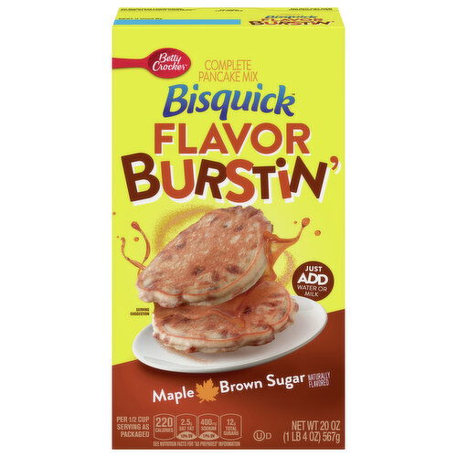 Bisquick Flavor Burstin' Pancake Mix, Complete, Maple Brown Sugar