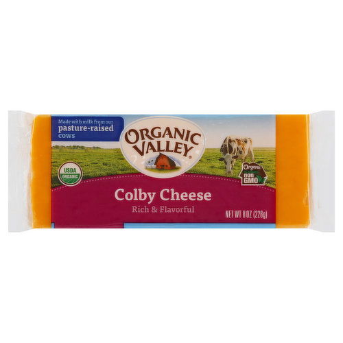 Organic Valley Cheese, Colby, Rich & Flavorful
