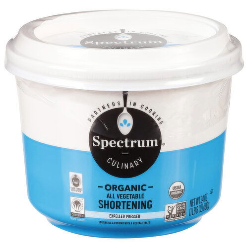 Spectrum Culinary Shortening, Organic, All-Vegetable