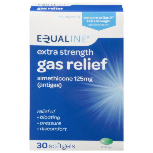 Equaline Gas Relief, Extra Strength, 125 mg, Softgels