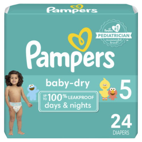 Pampers Baby Dry Baby Dry Diapers Size 5 24 Count