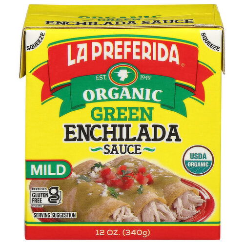 La Preferida Sauce, Organic, Green, Mild