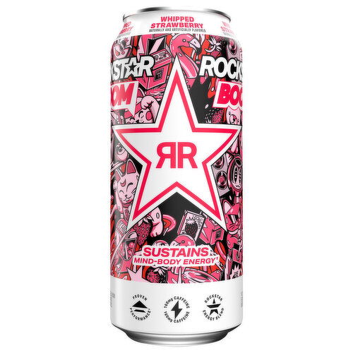 Rockstar Boom Energy Drink, Whipped Strawberry
