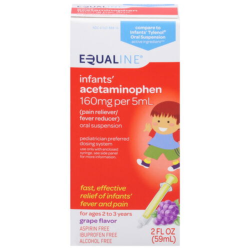 Equaline Acetaminophen, Oral Suspension, Infants, Grape Flavor