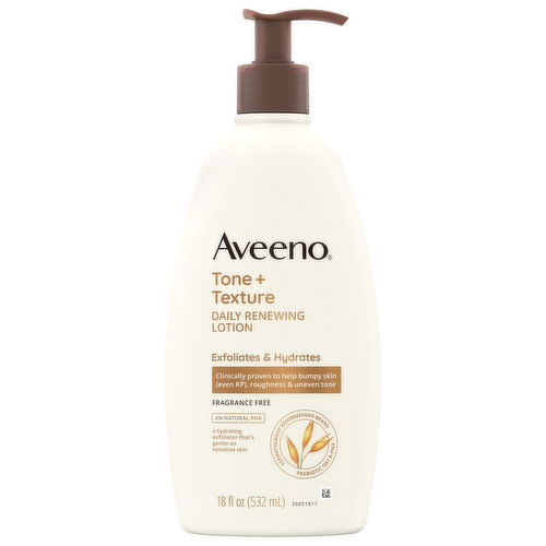 Aveeno Lotion, Daily Renewing, Tone + Texture