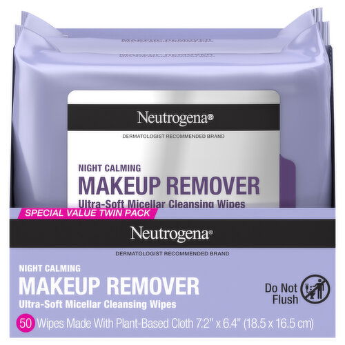 Neutrogena Makeup Remover Ultra-Soft Micellar Cleansing Wipes Special Value Twin Pack