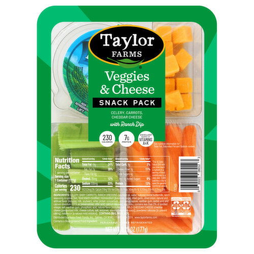 Taylor Farms Veggies & Cheese Snack Pack