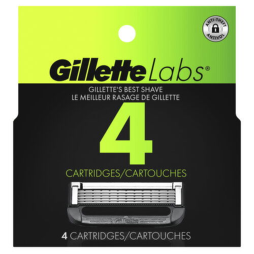 Gillette GilletteLabs Razor Blade Refills for Men, 4ct