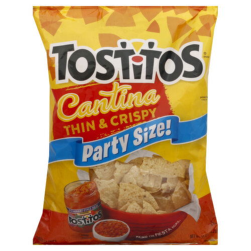 Tostitos Tortilla Chips, Cantina, Thin & Crispy, Party Size!