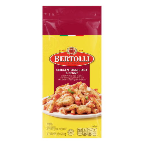 Bertolli Chicken Parmigiana & Penne with Mozzarella and Savory Tomato Sauce Frozen Meal