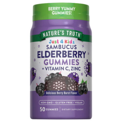 Nature's Truth Sambucus Elderberry, Just 4 Kidz, Gummies