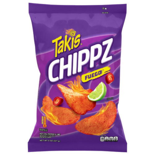 Takis Chippz Potato Chips, Extreme, Fuego