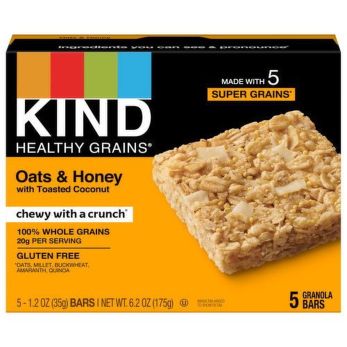 Kind Healthy Grains Granola Bars, Oats & Honey