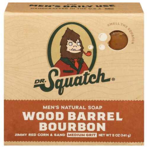 Dr. Squatch Natural Soap, Men's, Wood Barrel Bourbon