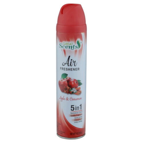Great Scents Air Freshener, 5 in 1, Apple & Cinnamon