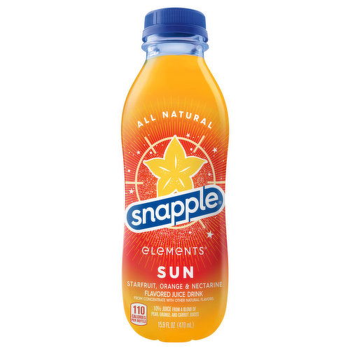 Snapple Elements Juice Drink, Starfruit, Orange & Nectarine, Sun