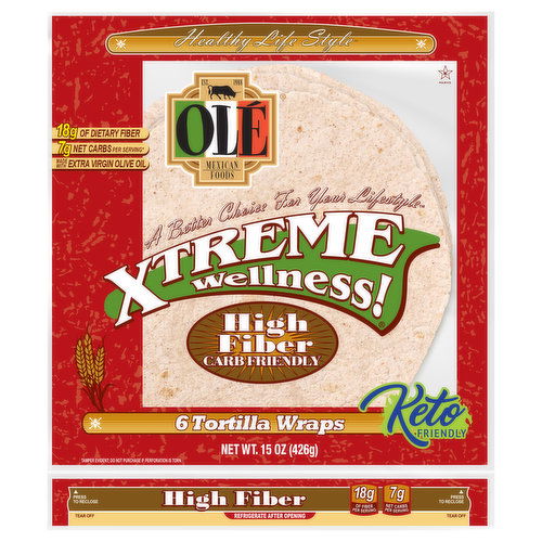 Ole Mexican Foods Tortilla Wraps, Large