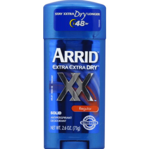 Arrid XX Antiperspirant Deodorant, Solid, Regular