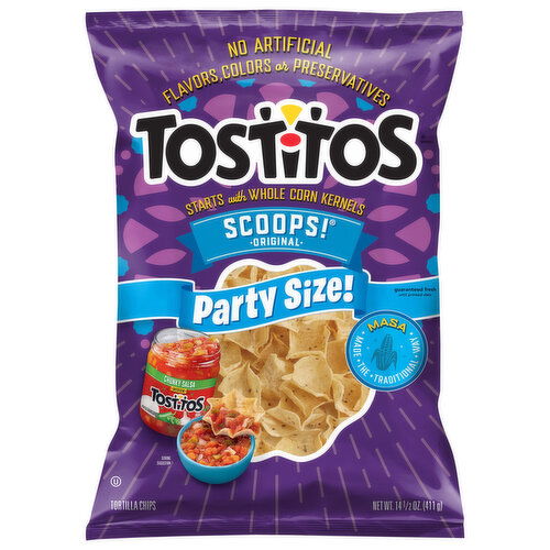 Tostitos Scoops Original Tortilla Chips Party Size