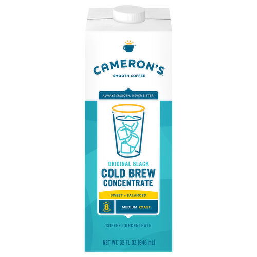 Cameron's Coffee, Smooth, Medium Roast, Original Black, Cold Brew