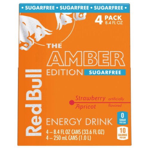 Red Bull The Amber Edition Energy Drink, Strawberry Apricot