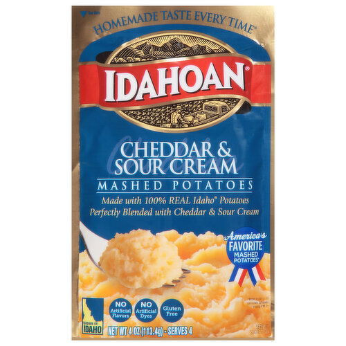 Idahoan Mashed Potatoes, Cheddar & Sour Cream