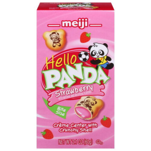 Hello Panda Cookies, Strawberry, Bite Size