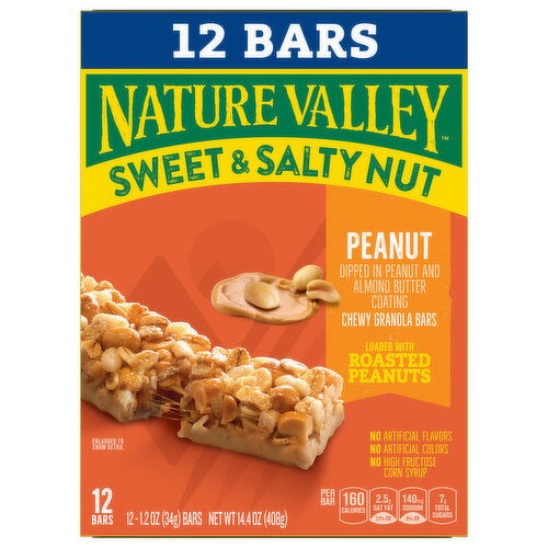 Nature Valley Granola Bars, Chewy, Sweet & Salty Nut, Peanut