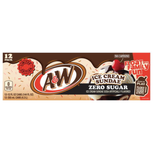 A&W Zero Sugar Ice Cream Sundae Soda