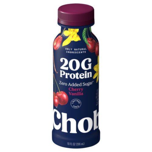 Chobani Protein Drink, Zero Added Sugar, Greek Yogurt, Cherry Vanilla