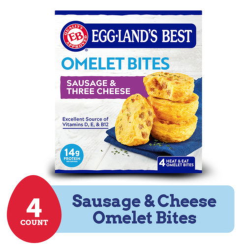 Eggland's Best Frozen Sausage & Three Cheese Egg Bites