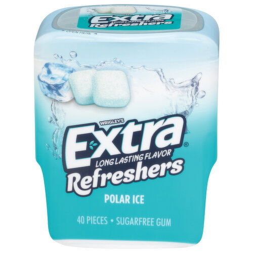 Extra Refreshers Gum, Sugarfree, Polar Ice