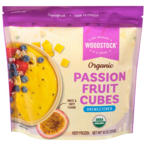 Woodstock Organic Unsweetened Passion Fruit Cubes