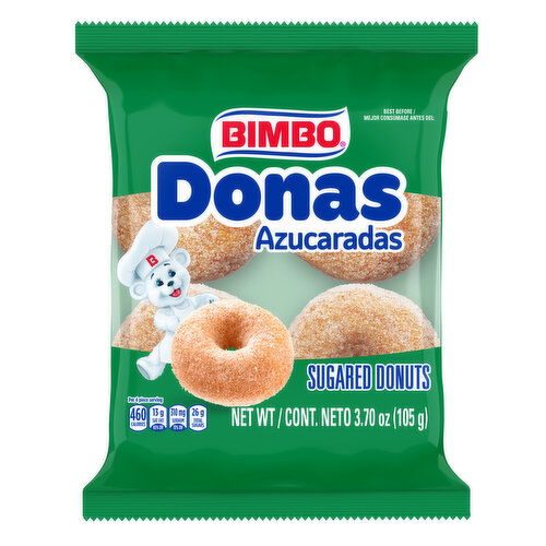 Bimbo Sugared Donuts, 4 count, 3.7 oz