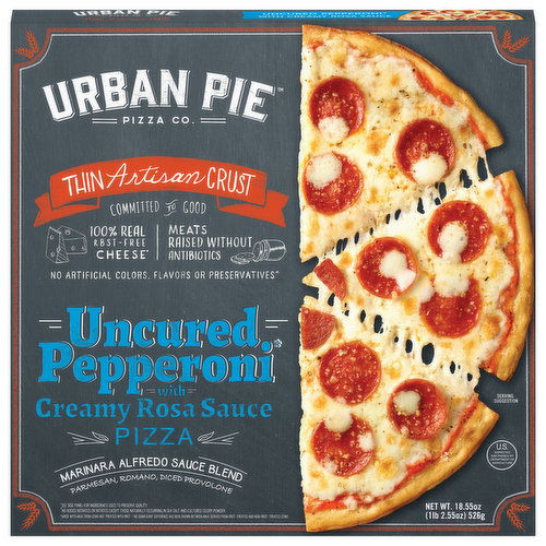 Urban Pie Pizza Co. Pizza, Thin Artisan Crust, Uncured Pepperoni