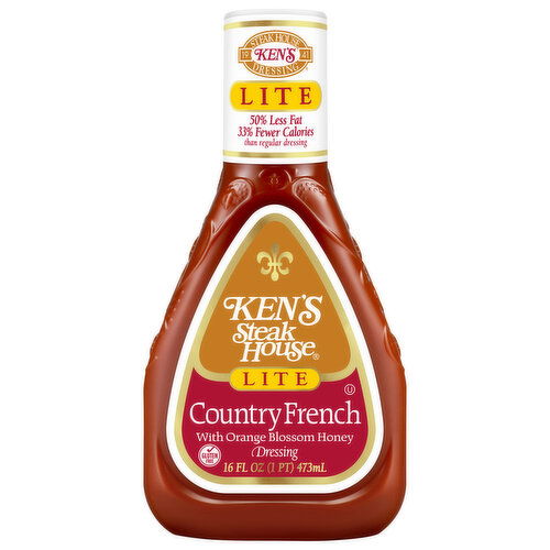 Ken's Steak House Lite Country French Dressing with Orange Blossom Honey