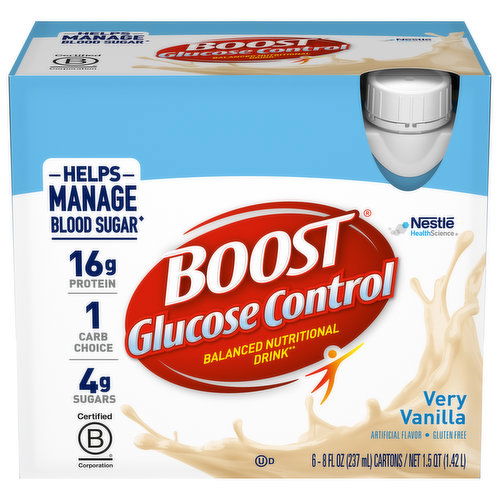 Boost Balanced Nutritional Drink, Glucose Control, Very Vanilla