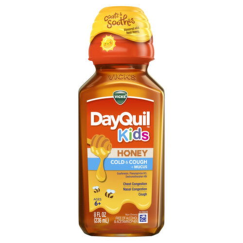 Vicks Vicks Kids DayQuil Honey Cold & Cough + Mucus Relief