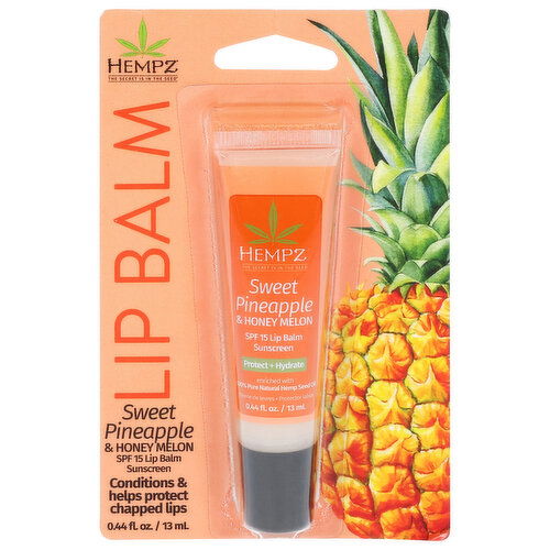 Hempz Lip Balm, Sweet Pineapple & Honey Melon, SPF 15