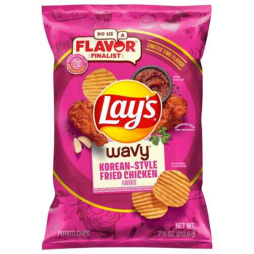 Lay's Potato Chips, Wavy, Korean-Style Fried Chicken Flavored