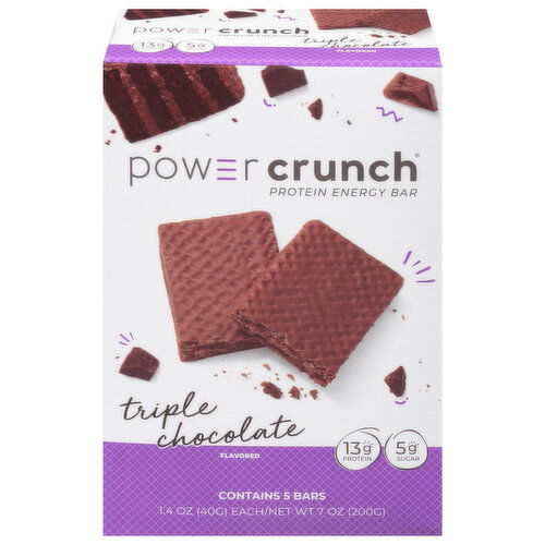 Power Crunch Protein Energy Bar, Triple Chocolate Flavored