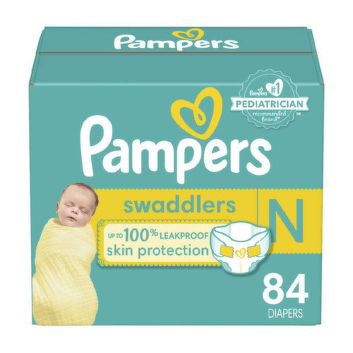 Pampers Swaddlers Swaddlers Newborn Diapers, Size N