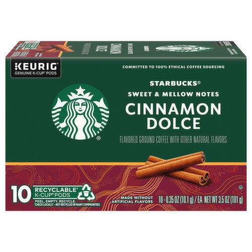 Starbucks Coffee, Ground, Cinnamon Dolce, K-Cup Pods