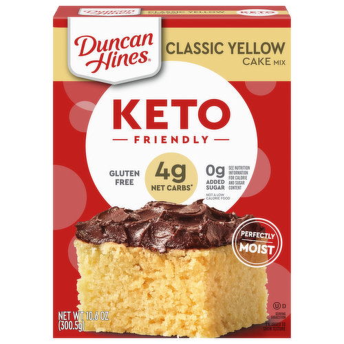 Duncan Hines Keto Friendly Cake Mix, Classic Yellow