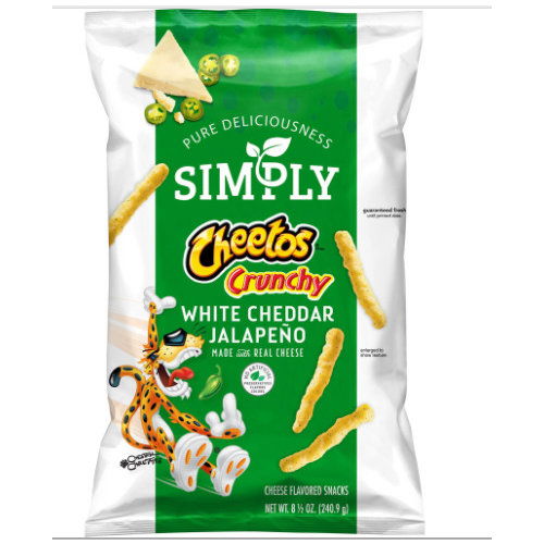 Cheetos Crunchy White Cheddar & Jalapeno Snacks