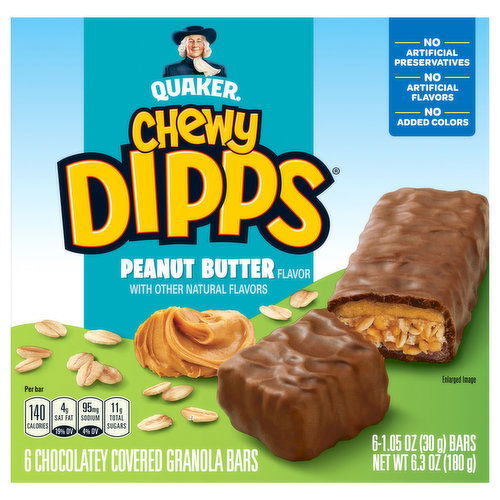 Quaker Chewy Dipps Granola Bars, Peanut Butter