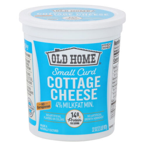 Old Home Cottage Cheese, Small Curd, 4% Milkfat Minimum